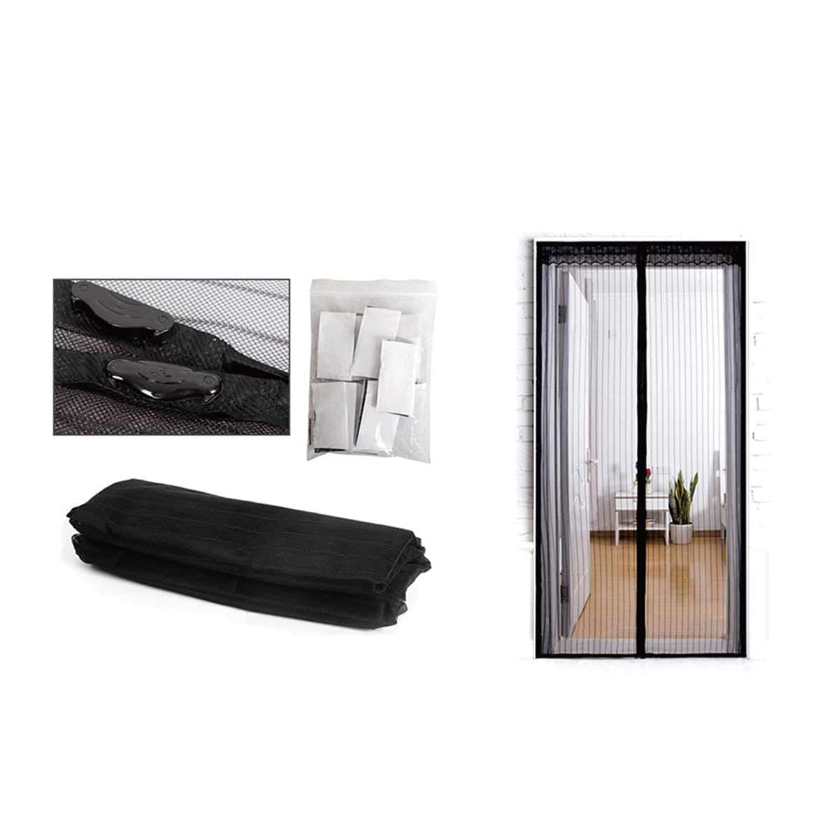 Tenda Zanzariera Magnetica Nera Per Porta Finestra Con Adesivo In Velcro Misura 110X220cm in Porte con zanzariera Scontolo.net - Potenza, commercioVirtuoso.it