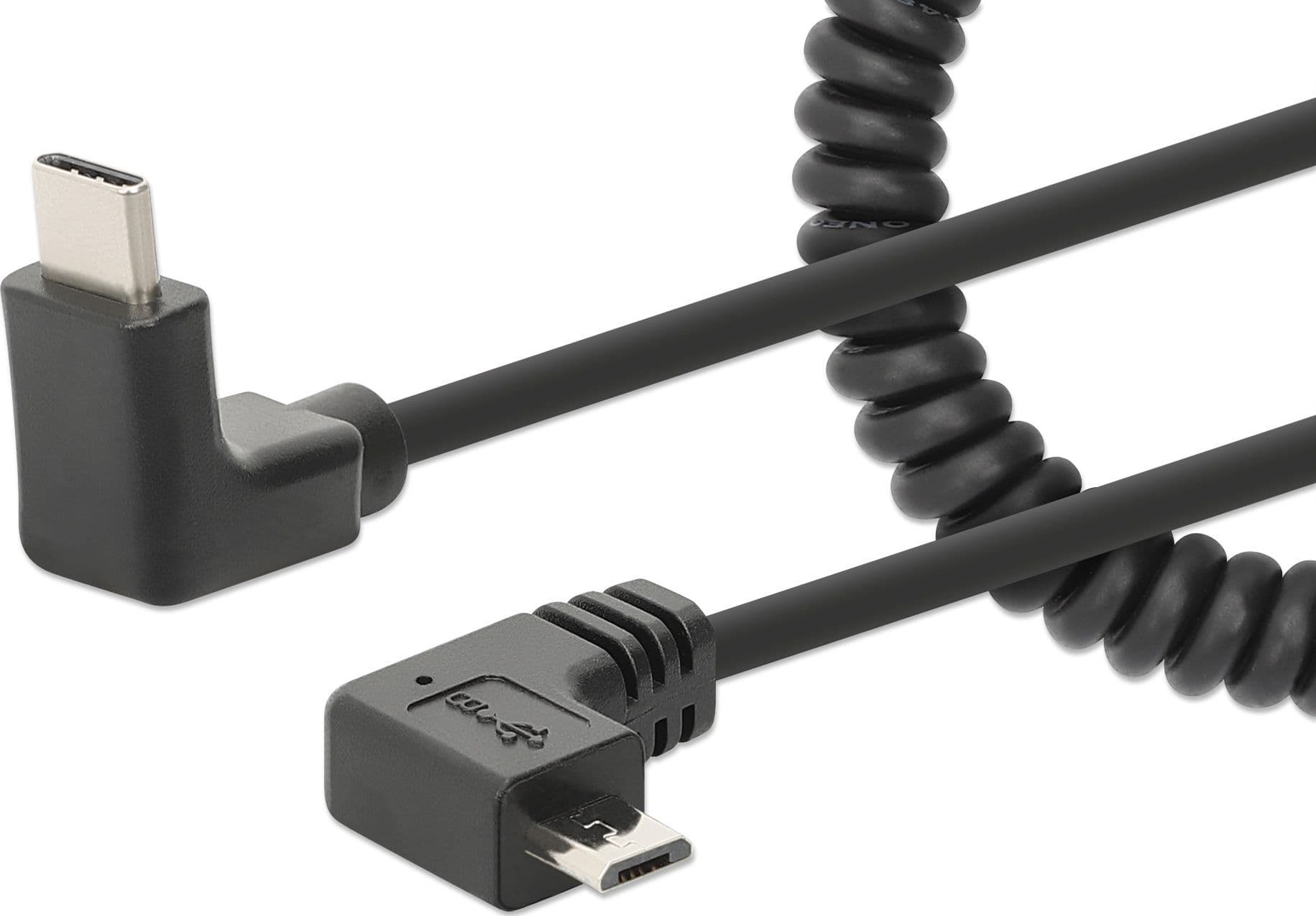 Cavo di Ricarica USB-C&trade a Micro-USB 1m Spiralato Nero in  Scontolo.net - Potenza, commercioVirtuoso.it