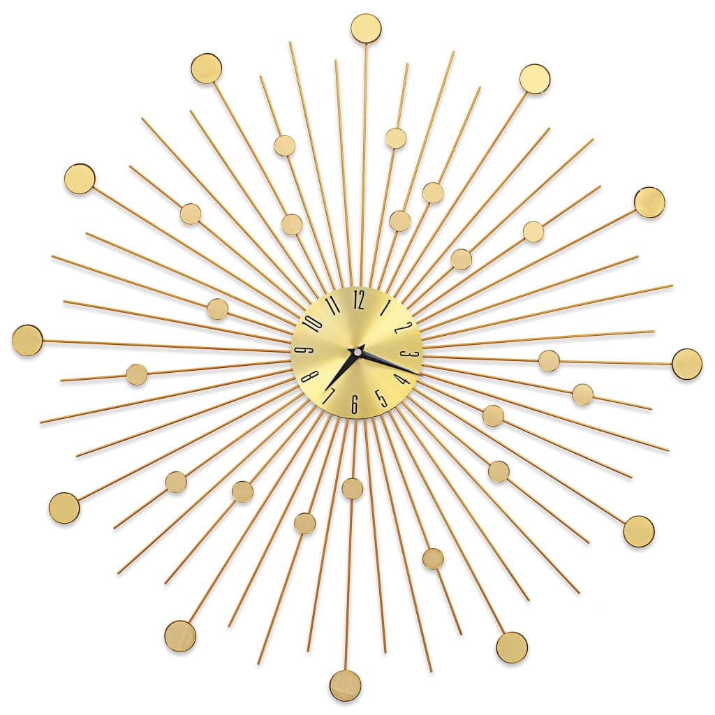 Orologio da Parete in Metallo Robusto 70 cm Design Elegante e Moderno Oro