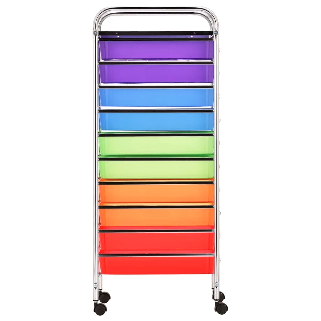Carrello Portaoggetti XXL 15 Pratico Cassetti Multicolore in Plastica Cromo in Cassettiere Esplodia - Napoli, commercioVirtuoso.it