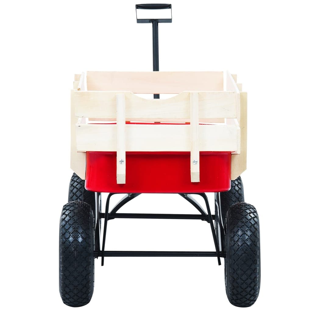 Carrello a Mano Rosso Portata 150 kg con Sponde in Legno e Ruote Grandi in Carrelli a mano Esplodia - Napoli, commercioVirtuoso.it