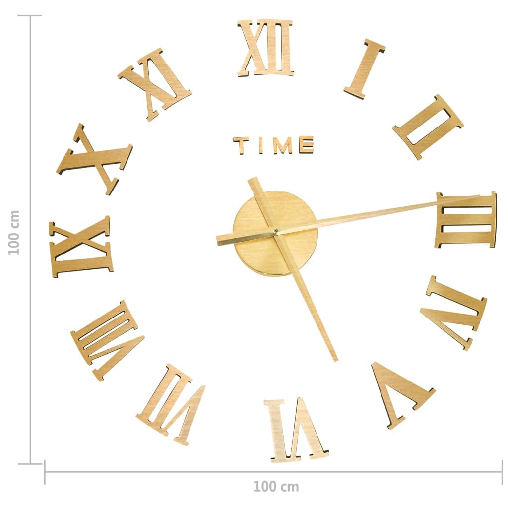 Orologio da Parete fai da te Tridimensionale Design Moderno Oro 100 cm XXL in Orologi da parete Esplodia - Napoli, commercioVirtuoso.it
