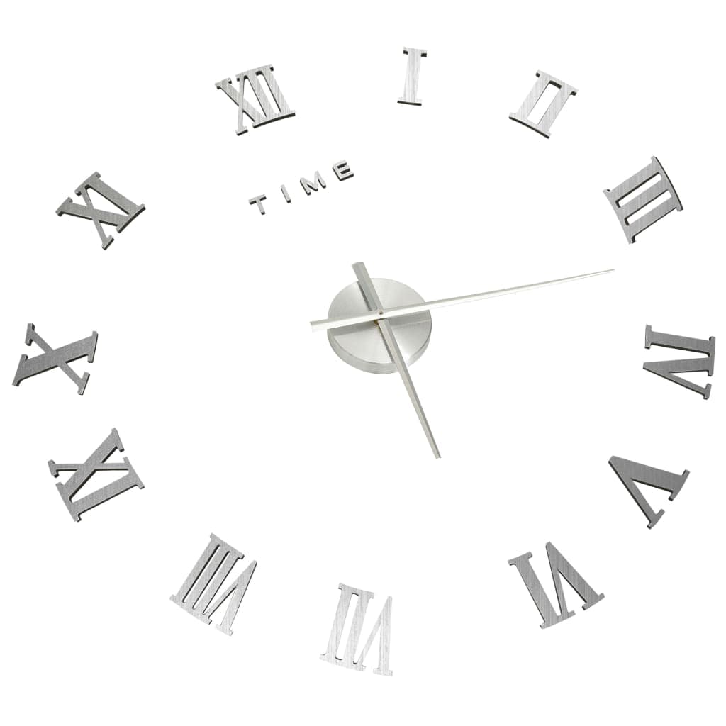 Orologio da Parete Tridimensionale fai da te Design Moderno Argento 100 cm XXL in Orologi da parete Esplodia - Napoli, commercioVirtuoso.it