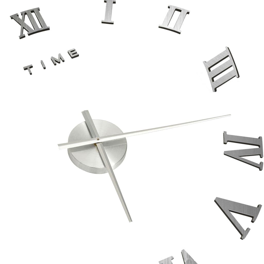 Orologio da Parete Tridimensionale fai da te Design Moderno Argento 100 cm XXL in Orologi da parete Esplodia - Napoli, commercioVirtuoso.it