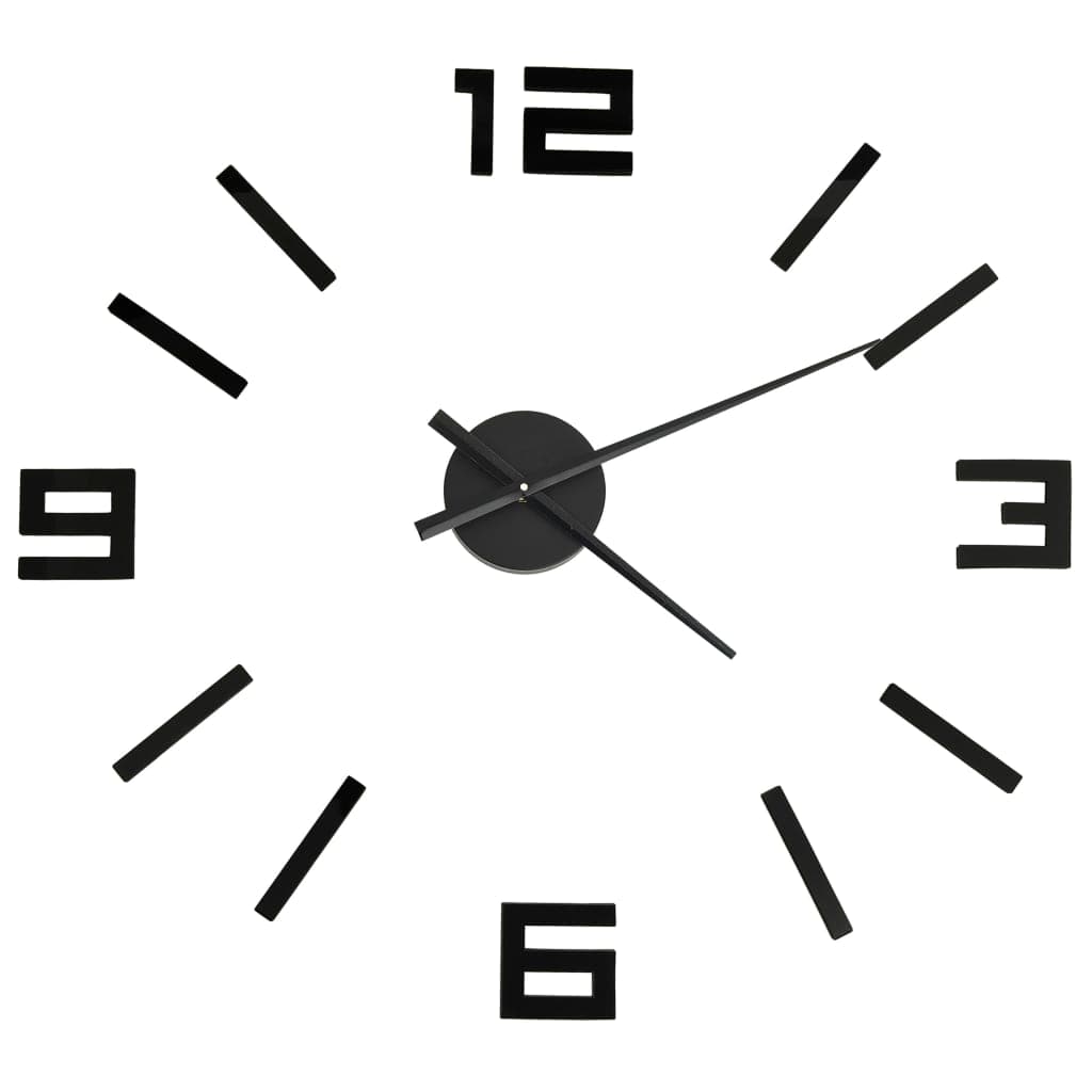 Orologio da Parete fai da te Effetto 3D 100cm XXL Design Moderno Versatile Nero