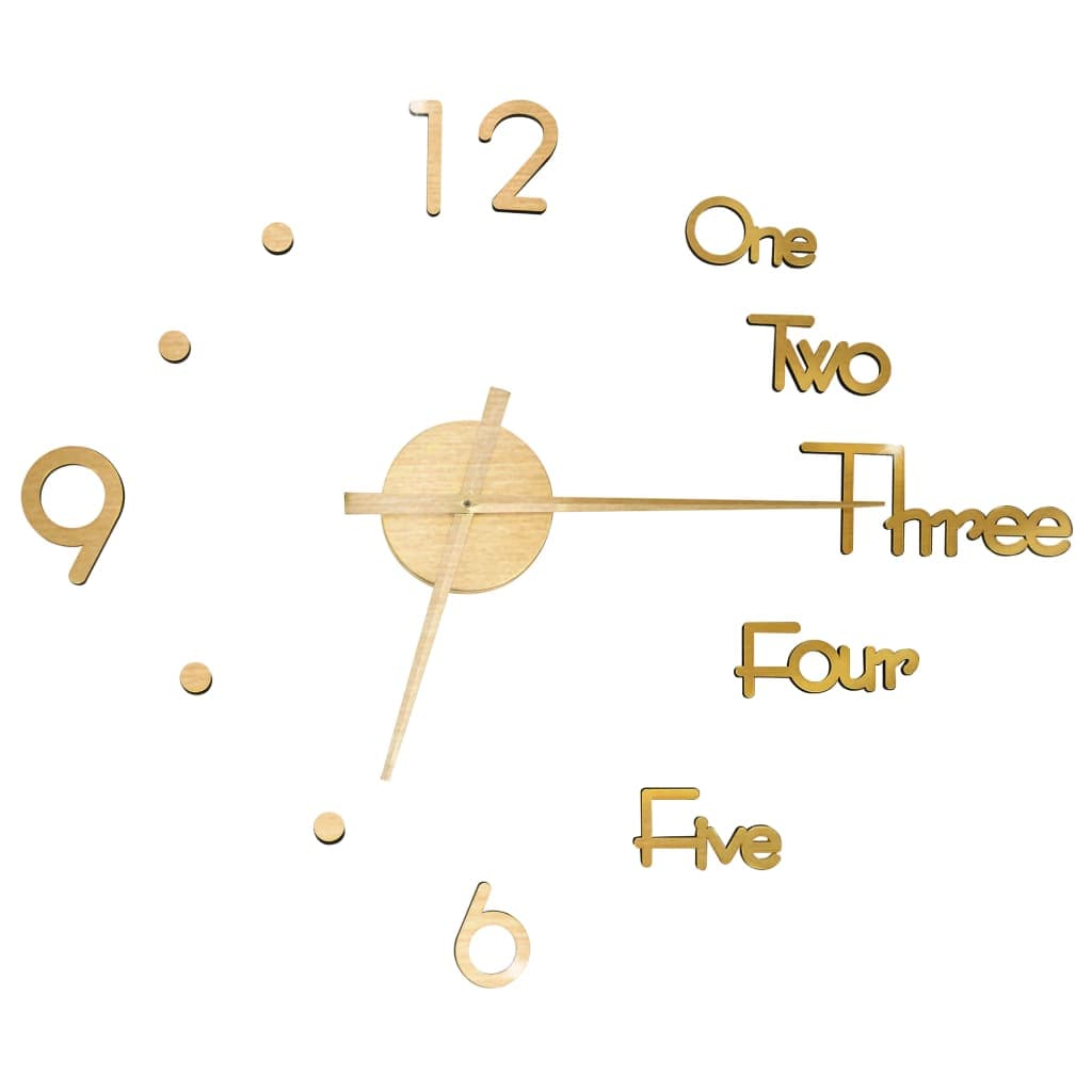 Orologio da Parete fai da te Effetto 3D 100cm XXL Design Moderno e Versatile Oro in Orologi da parete Esplodia - Napoli, commercioVirtuoso.it