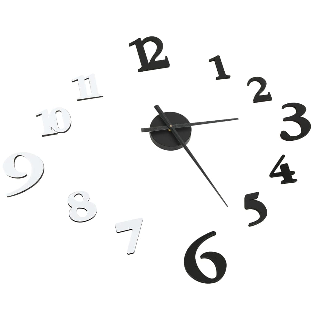 Orologio da Parete fai da te Effetto 3D 100 cm Design Moderno XXL Bianco e Nero in Orologi da parete Esplodia - Napoli, commercioVirtuoso.it