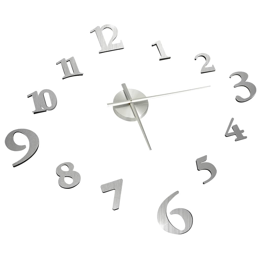 Orologio da Parete fai da te Effetto 3D Design Moderno Argento 100 cm XXL in Orologi da parete Esplodia - Napoli, commercioVirtuoso.it