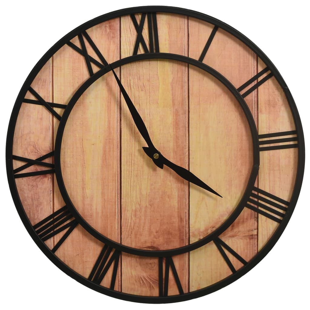 Orologio da Parete in MDF e Ferro 39cm Design Simmetrico Elegante Marrone e Nero in Orologi da parete Esplodia - Napoli, commercioVirtuoso.it