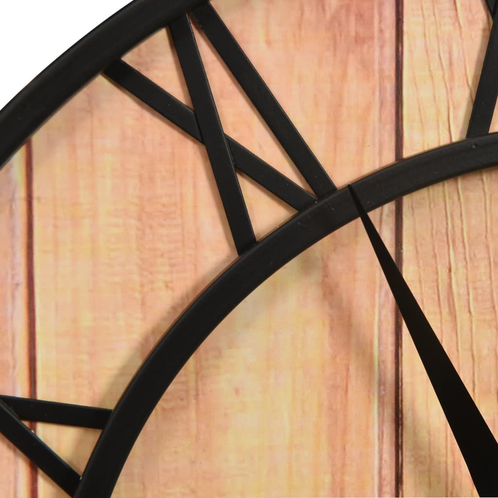 Orologio da Parete in MDF e Ferro 39cm Design Simmetrico Elegante Marrone e Nero in Orologi da parete Esplodia - Napoli, commercioVirtuoso.it