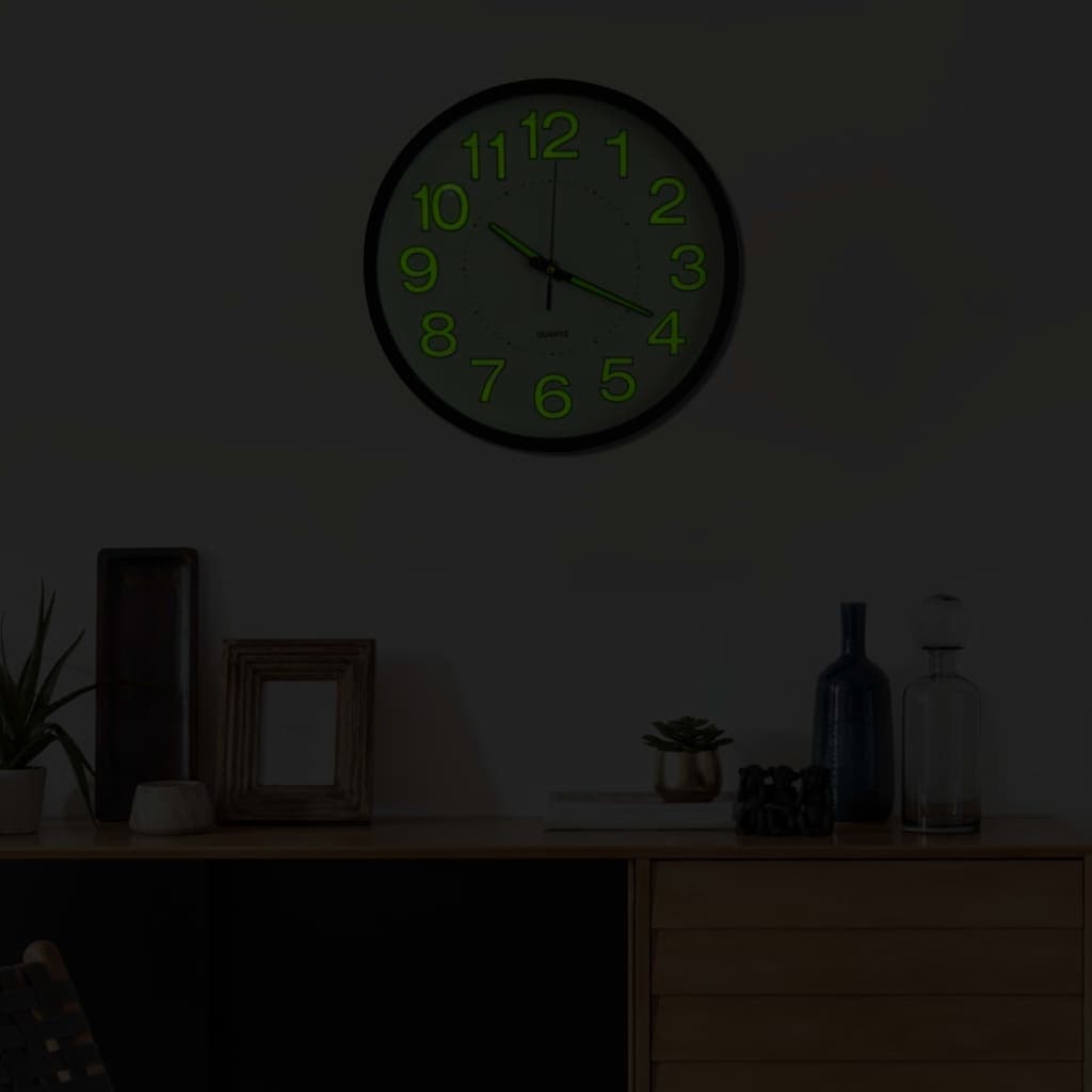 Orologio da Parete con Numeri Luminosi in Polipropilene 30 centimetri Nero in Orologi da parete Esplodia - Napoli, commercioVirtuoso.it