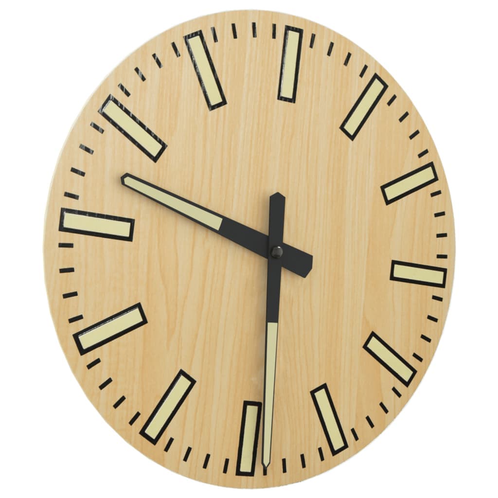 Orologio a Parete in Legno Ore e Lancette Luminose 30x4cm Versatile Giallo in Orologi da parete Esplodia - Napoli, commercioVirtuoso.it