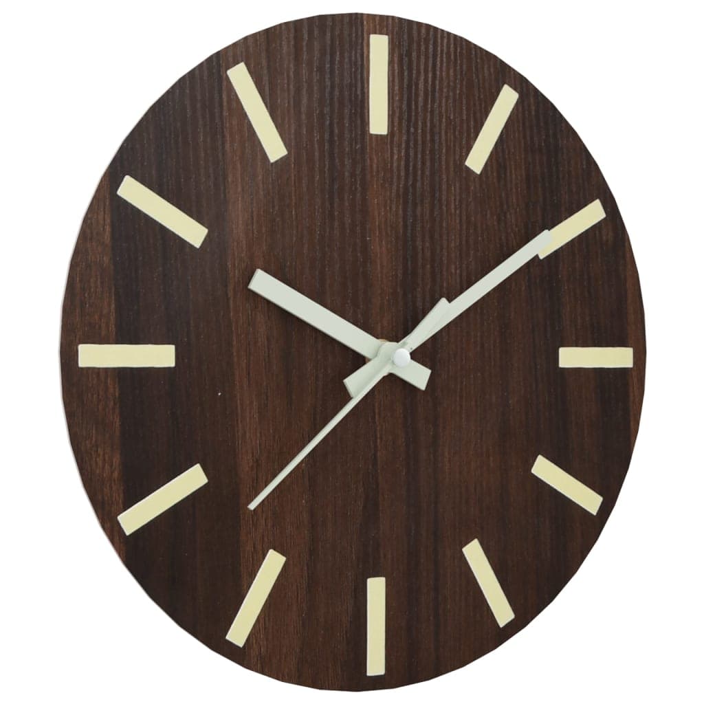 Orologio a Parete con Ore e Lancette Luminose in Legno 30x4cm Marrone e Bianco in Orologi da parete Esplodia - Napoli, commercioVirtuoso.it
