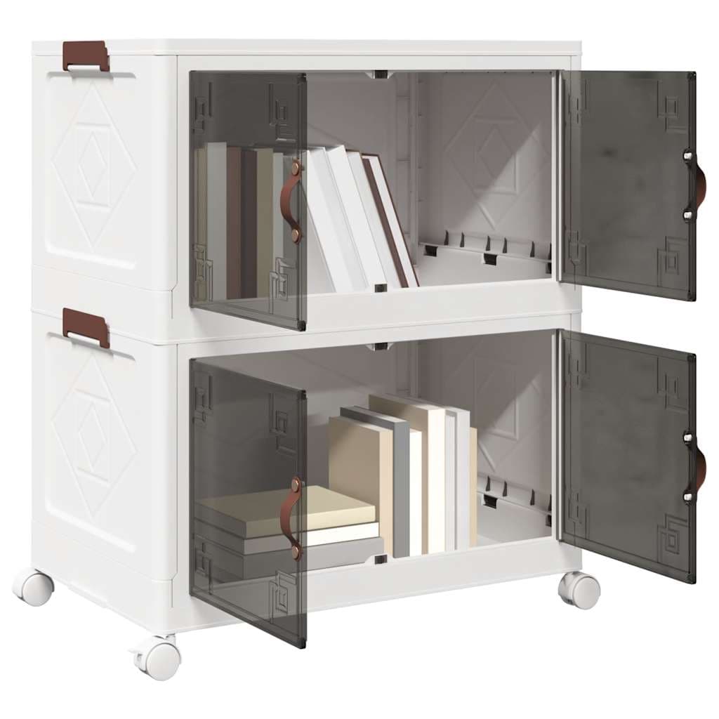 Scatola Portaoggetti con Ruote 2 Livelli Design Versatile e Leggero 64x40x76 cm in Contenitori con coperchio Esplodia - Napoli, commercioVirtuoso.it