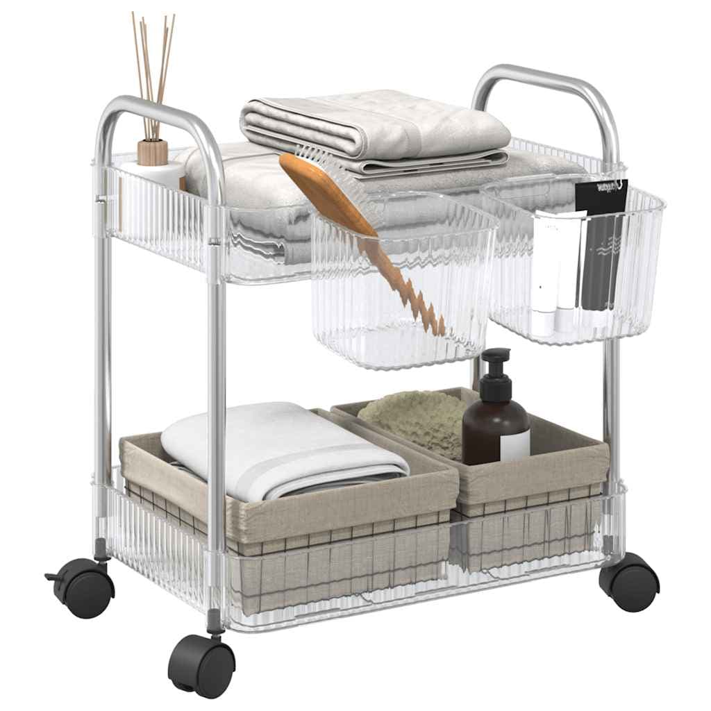 Carrello Portaoggetti a 2 Livelli 37x28x43,5 cm in Acrilico in Carrelli da portata Esplodia - Napoli, commercioVirtuoso.it