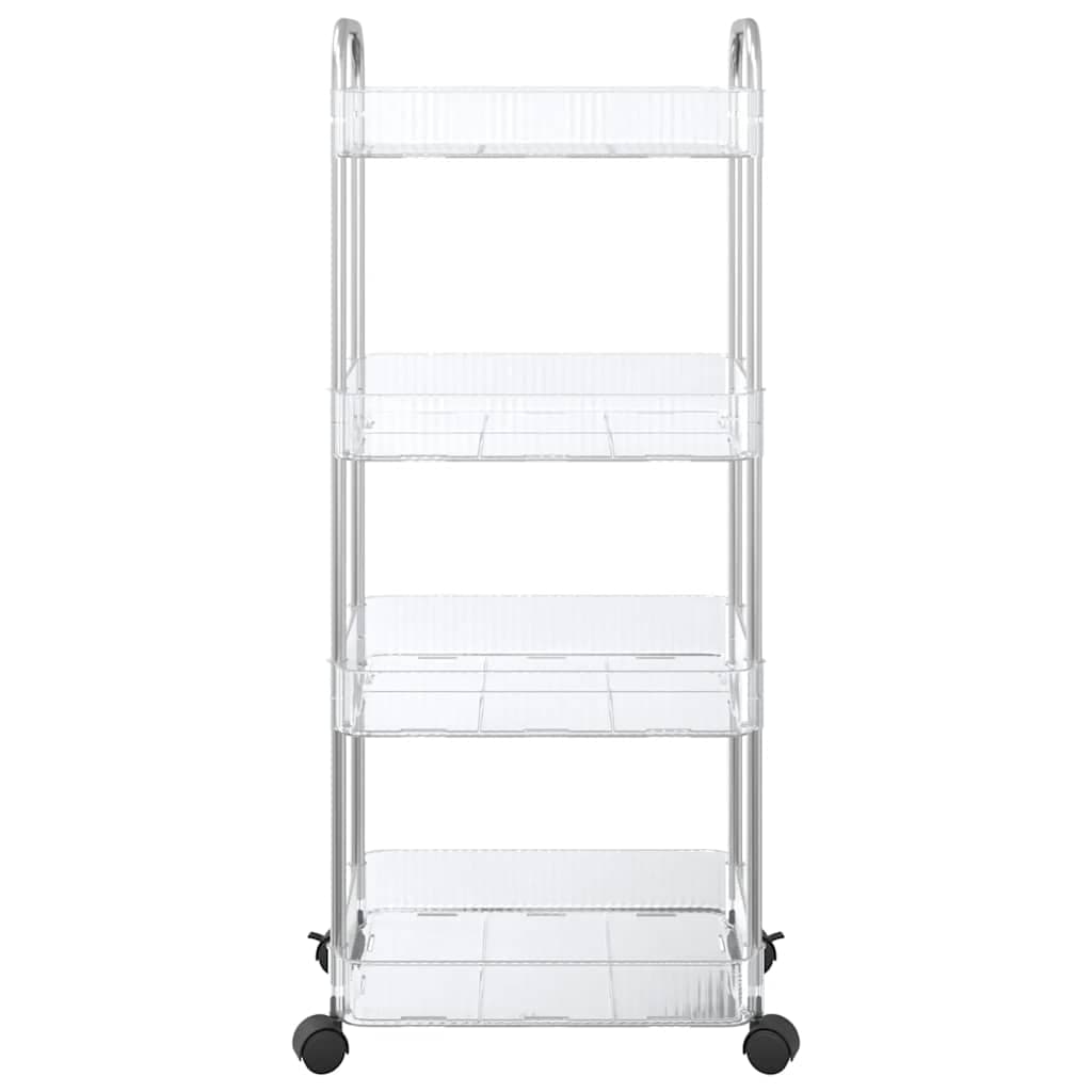 Carrello Portaoggetti Design Versatile 4 Livelli Acrilico e Acciaio 37x28x95cm in Carrelli da portata Esplodia - Napoli, commercioVirtuoso.it