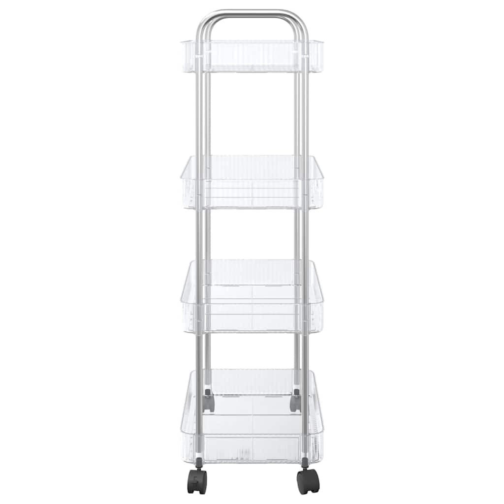 Carrello Portaoggetti Design Versatile 4 Livelli Acrilico e Acciaio 37x28x95cm in Carrelli da portata Esplodia - Napoli, commercioVirtuoso.it