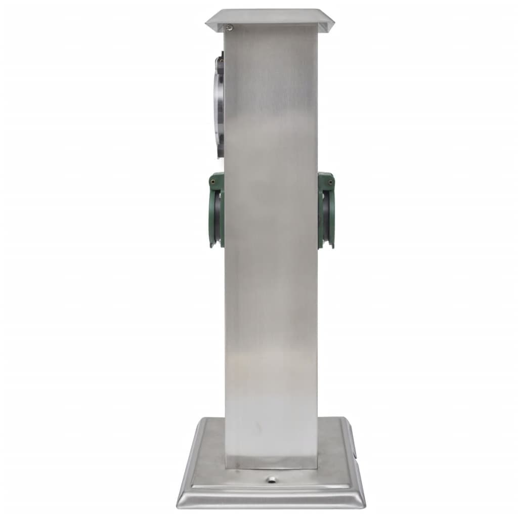 Presa Elettrica da Giardino a Pilastro Acciaio Inox con Timer Meccanico Versatile in Multiprese Esplodia - Napoli, commercioVirtuoso.it