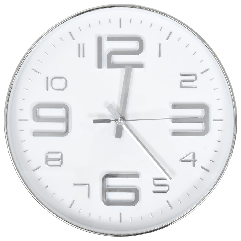 Orologio da Parete in PP Resistente Design moderno e Raffinato 30 cm Argento in Orologi da parete Esplodia - Napoli, commercioVirtuoso.it