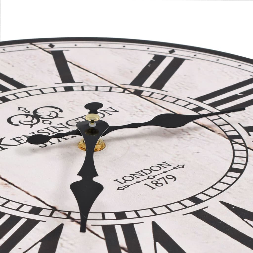 Orologio da Parete in MDF Resistente Design Retrò London 30 cm Bianco e nero in Orologi da parete Esplodia - Napoli, commercioVirtuoso.it