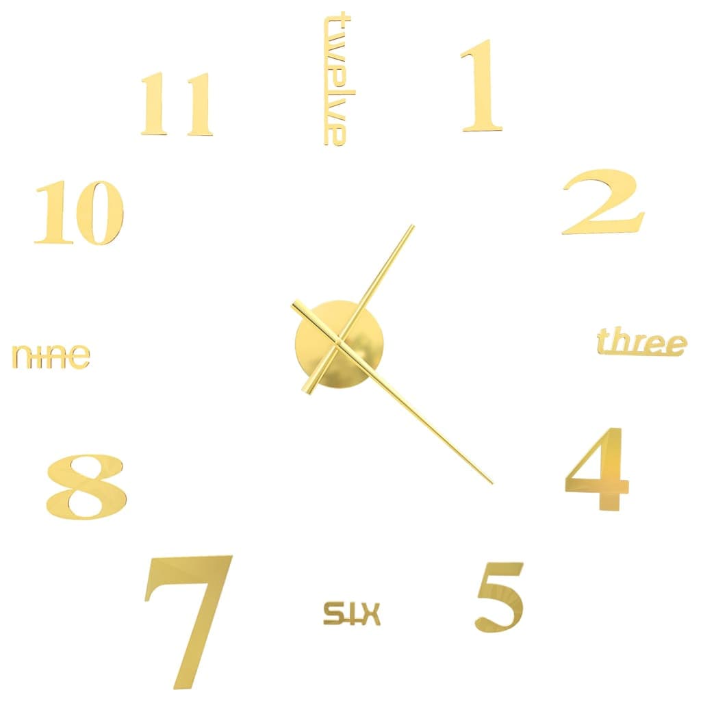Orologio da Parete Tridimensionale Design Moderno Elegante 100cm XXL Oro Lucido in Orologi da parete Esplodia - Napoli, commercioVirtuoso.it