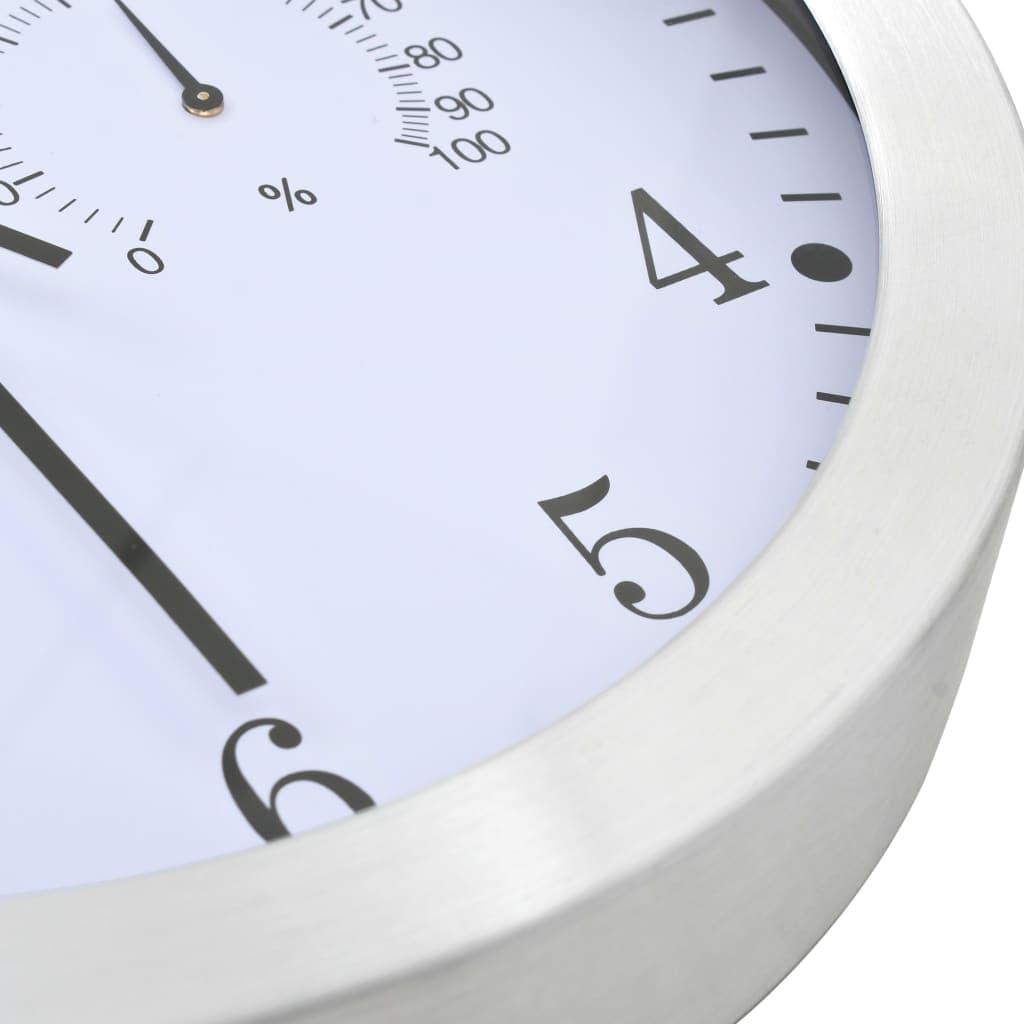Orologio da Parete al Quarzo Igrometro Termometro 30 cm Design Moderno Bianco in Orologi da parete Esplodia - Napoli, commercioVirtuoso.it