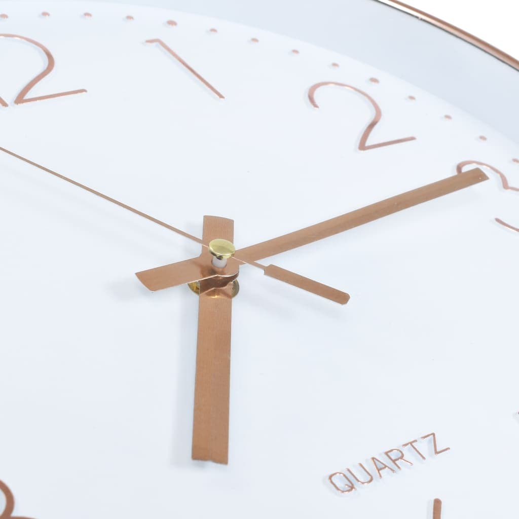 Orologio da Parete Design Elegante 30 cm con Quadrante Ampio Oro Rosa e Bianco in Orologi da parete Esplodia - Napoli, commercioVirtuoso.it