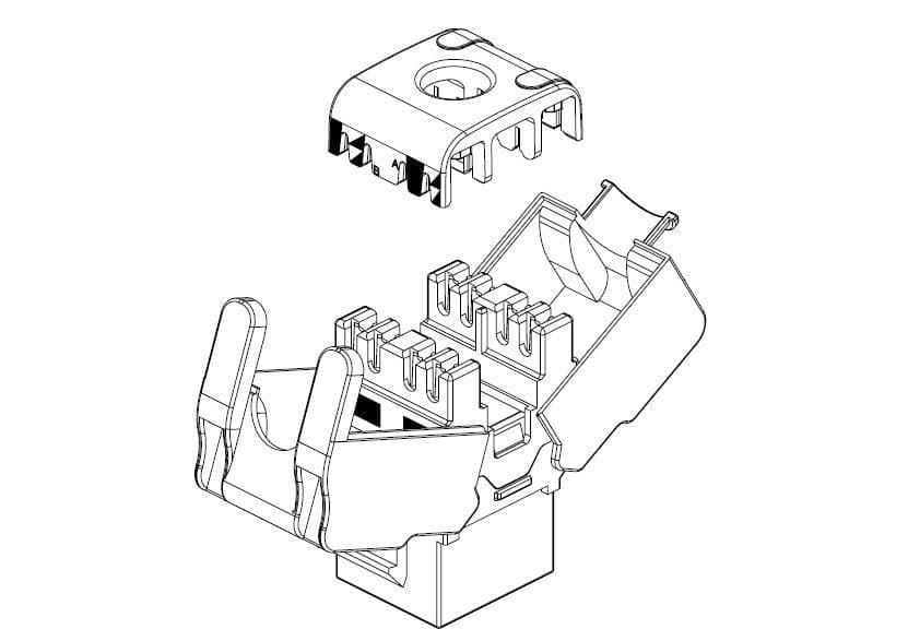 Frutto Keystone RJ45 UTP Cat. 6 Nero Toolfree in Cavi Ethernet Scontolo.net - Potenza, commercioVirtuoso.it