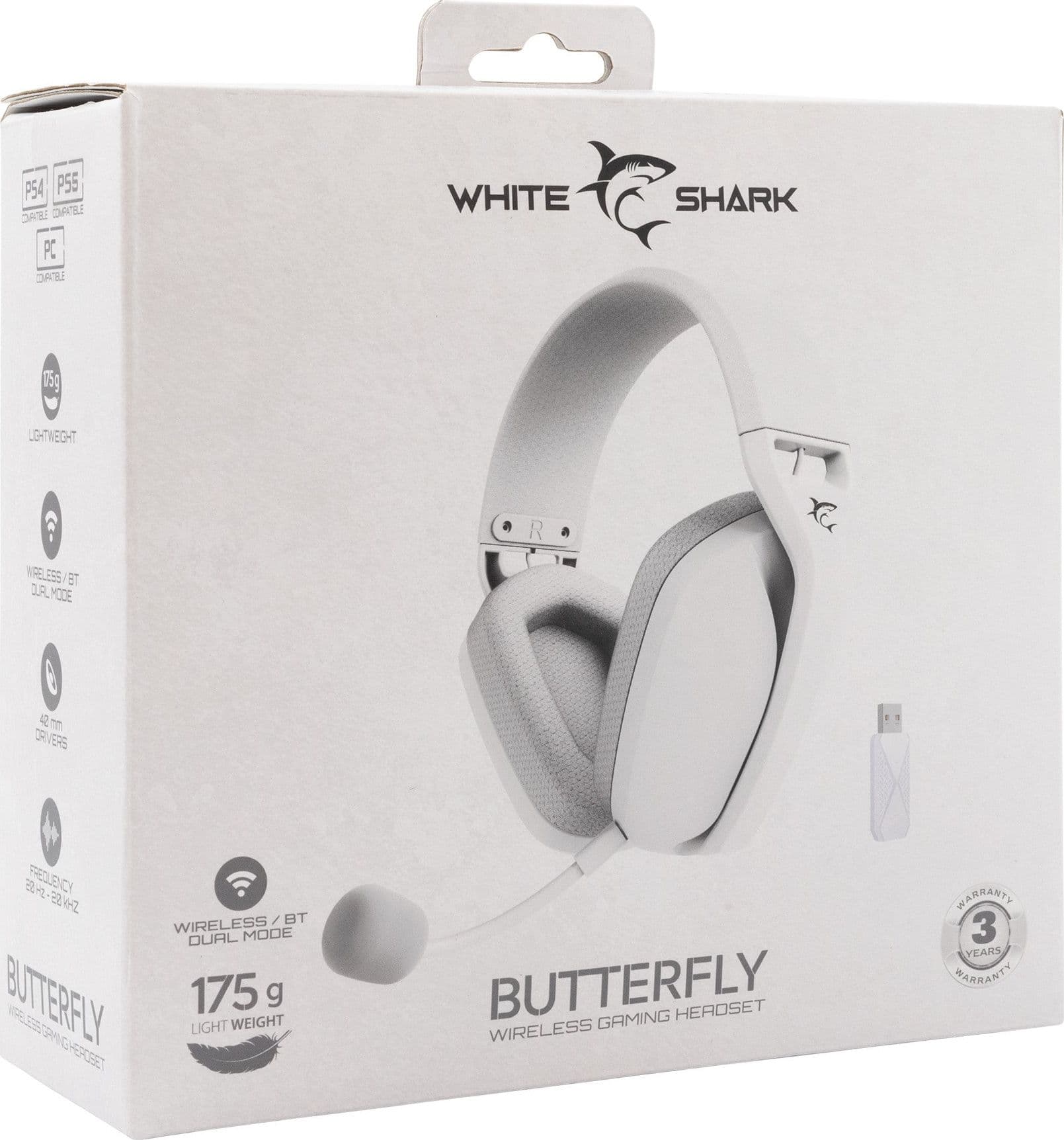 Cuffia Gaming Stereo Wireless con Microfono Bianco BUTTERFLY in Cuffie gaming Scontolo.net - Potenza, commercioVirtuoso.it