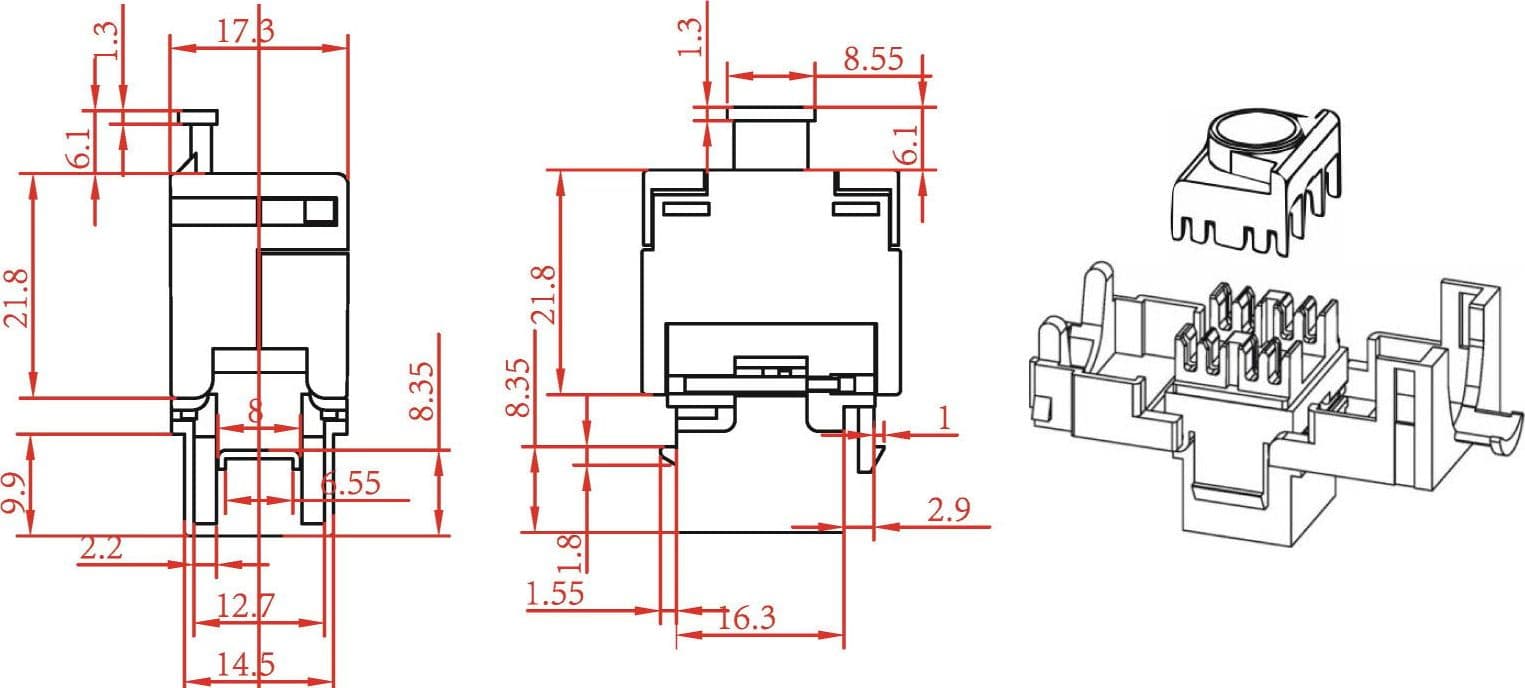 Frutto Keystone RJ45 UTP Cat.6A in Cavi Ethernet Scontolo.net - Potenza, commercioVirtuoso.it