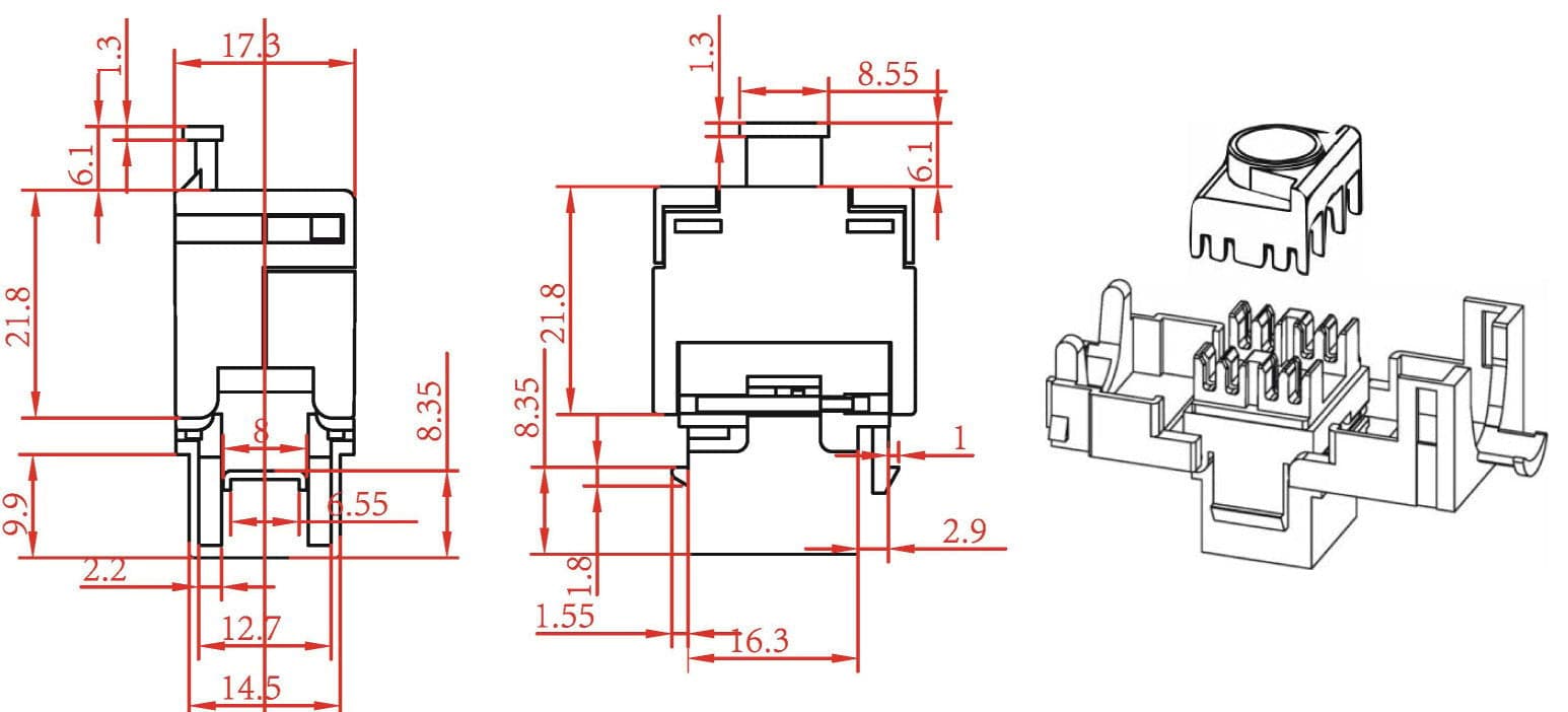 Frutto Keystone RJ45 UTP Cat.6A in Cavi Ethernet Scontolo.net - Potenza, commercioVirtuoso.it