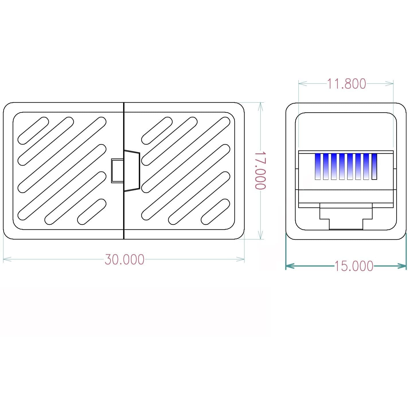 Accoppiatore Modulare Cat.6A RJ45 F/F UTP Bianco in Cavi Ethernet Scontolo.net - Potenza, commercioVirtuoso.it