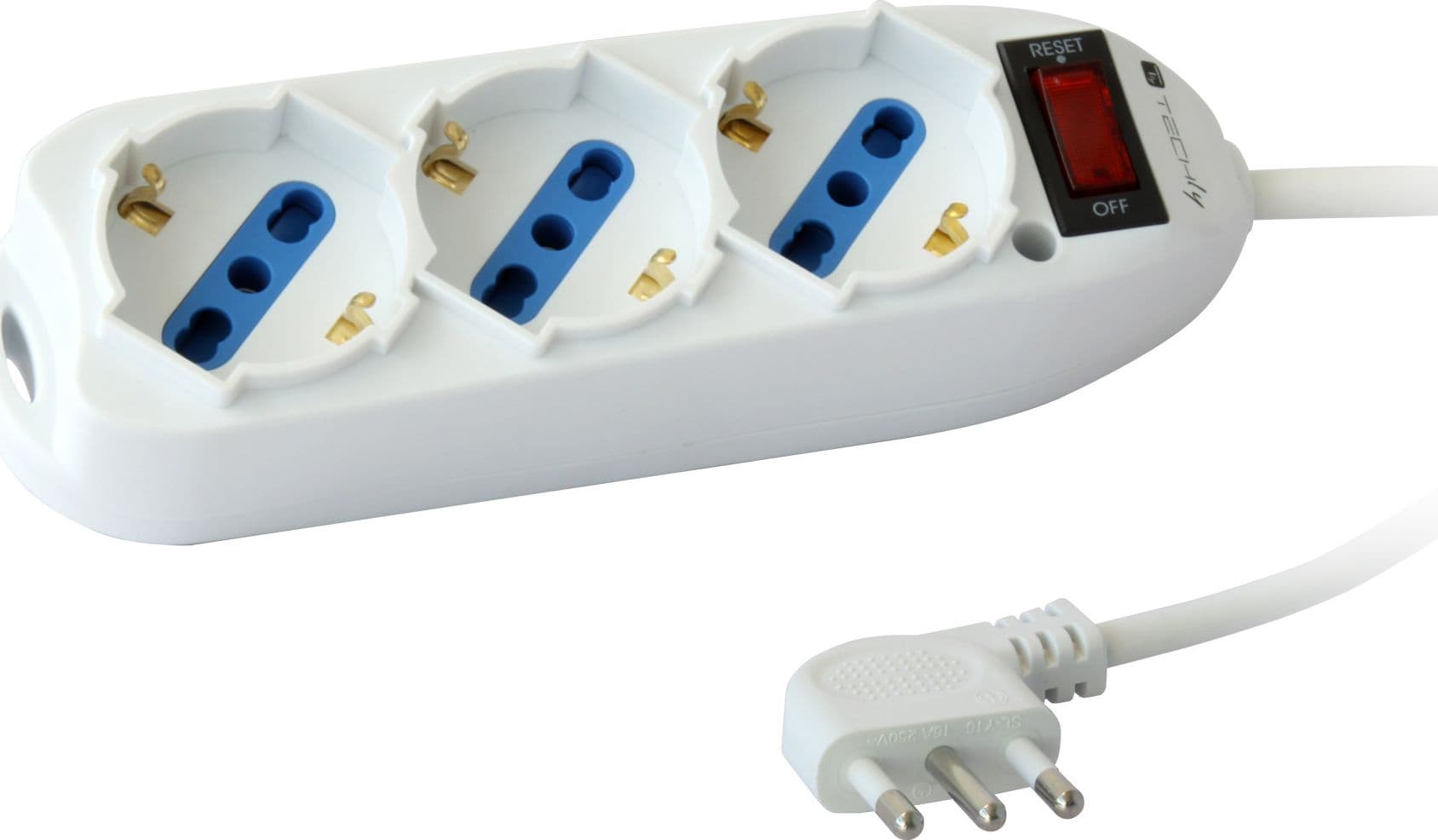 Multipresa 3 Posti Italiana Bipasso / Schuko con spina 10A in Multiprese Scontolo.net - Potenza, commercioVirtuoso.it