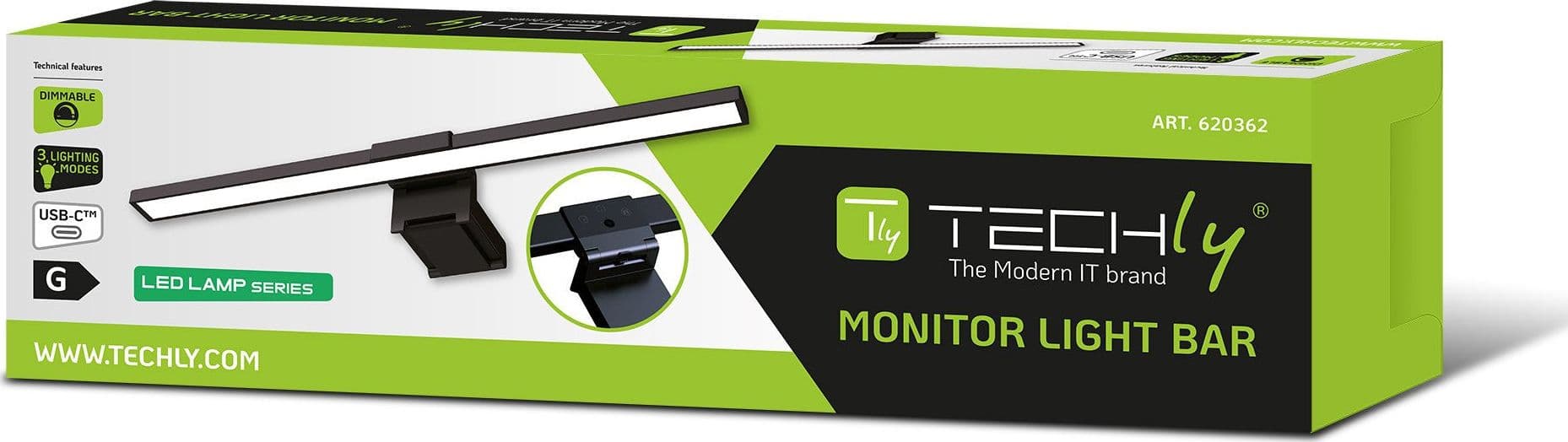 Barra Luminosa per Monitor 66 LED Luce di Lettura USB-C&trade con Regolazione Temperatura Colore e Dimmer