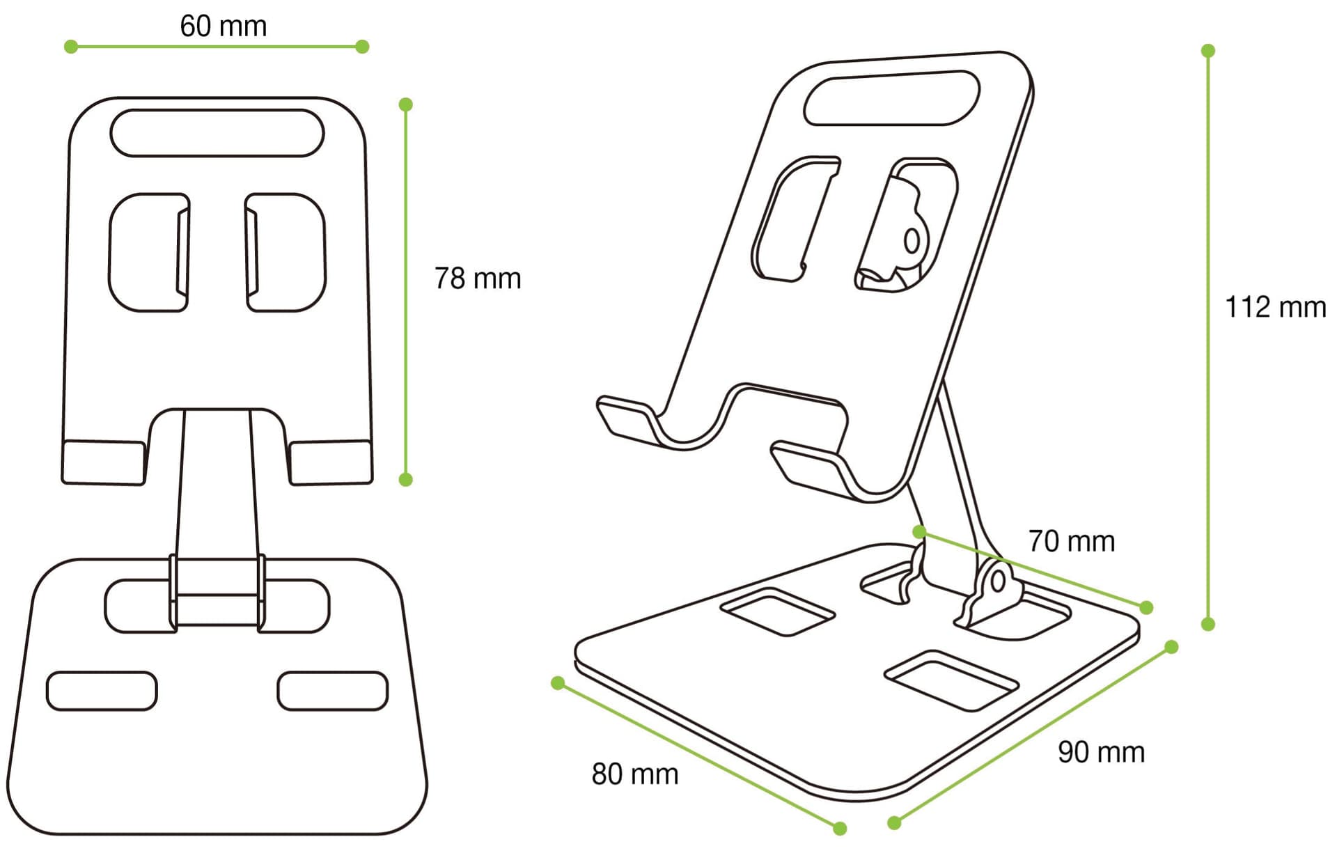 Supporto Universale Porta Smartphone e Tablet Regolabile e Pieghevole in Supporti Scontolo.net - Potenza, commercioVirtuoso.it