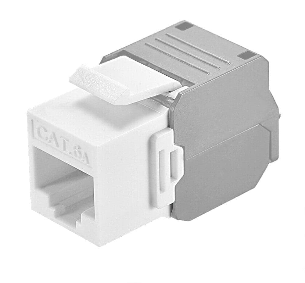 Frutto Keystone RJ45 Cat.6A UTP Tool-Free Bianco Grigio in Cavi Ethernet Scontolo.net - Potenza, commercioVirtuoso.it