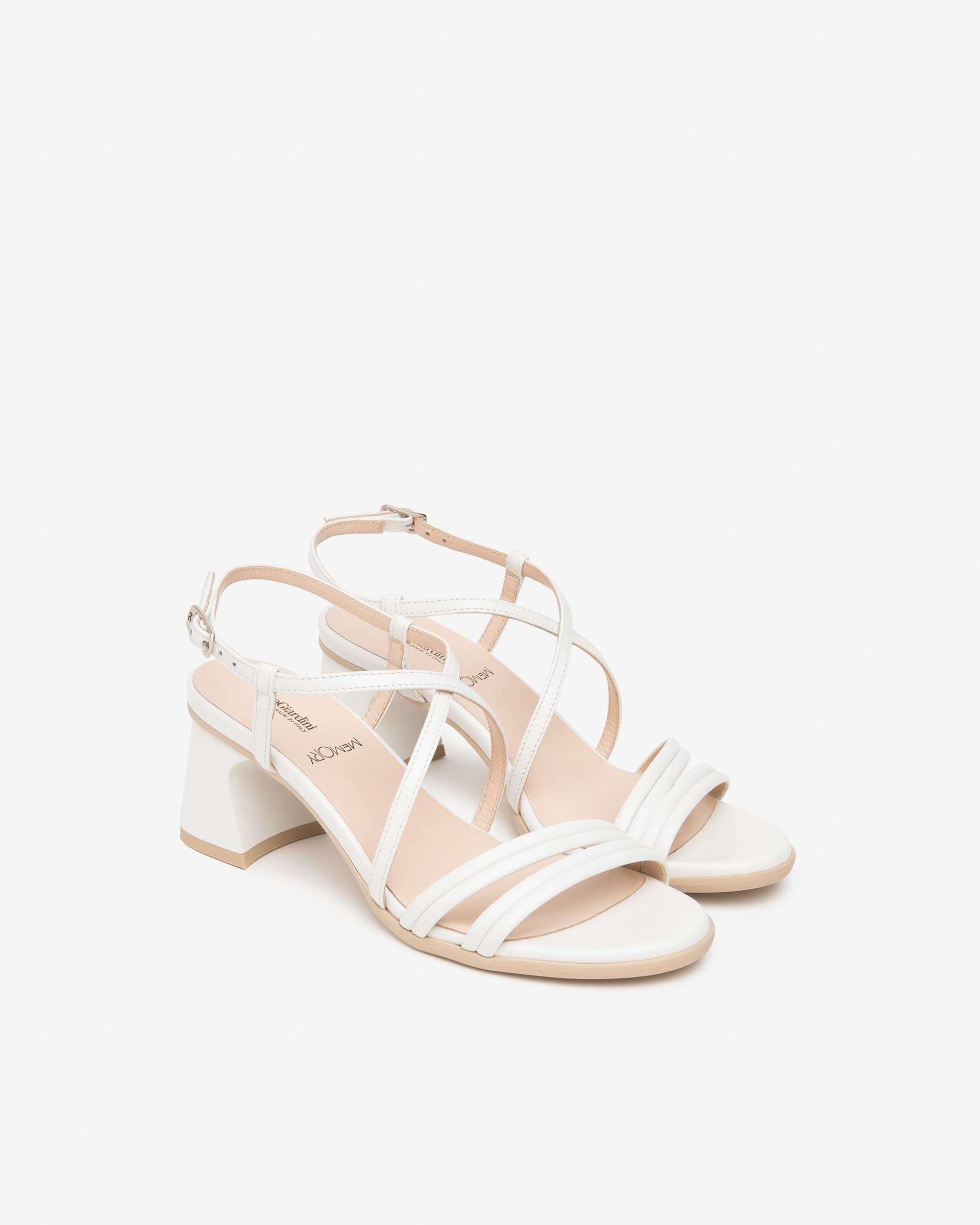 Nero Giardini sandali donna in pelle bianco E615740D707 in prodotto Teresi Calzature - Marsala, commercioVirtuoso.it