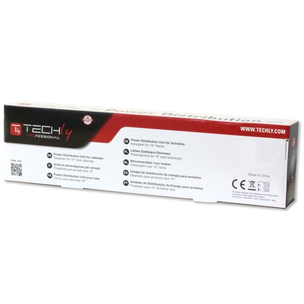 Techly I-CASE STRIP-12A unità di distribuzione dell'energia (PDU) 12 presa(e) AC 1U Nero, Argento in Multiprese Scontolo.net - Potenza, commercioVirtuoso.it