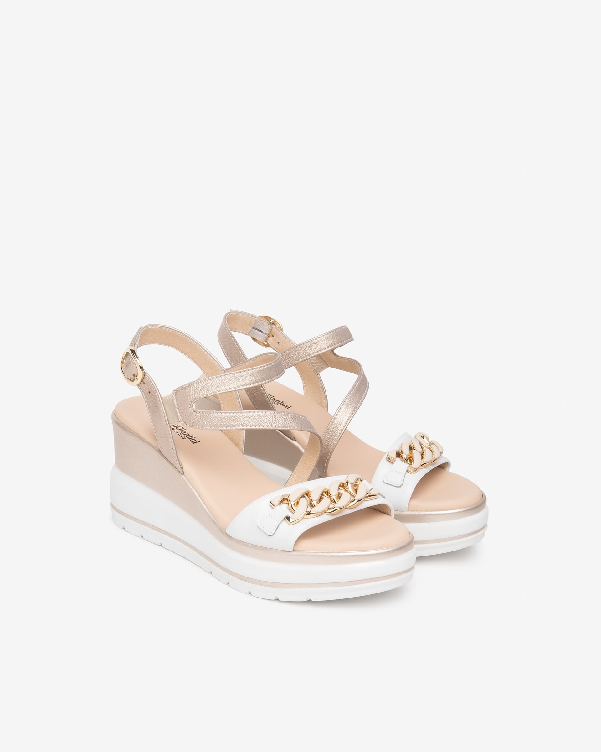 Nero Giardini sandali donna in pelle bianco sand E615962D707 in prodotto Teresi Calzature - Marsala, commercioVirtuoso.it