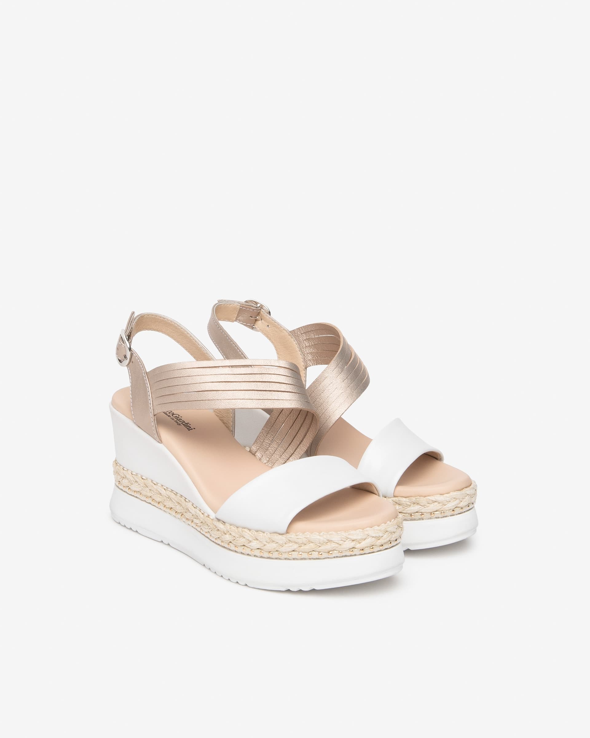 Nero Giardini sandali donna in pelle bianco sand E616010D707 in prodotto Teresi Calzature - Marsala, commercioVirtuoso.it