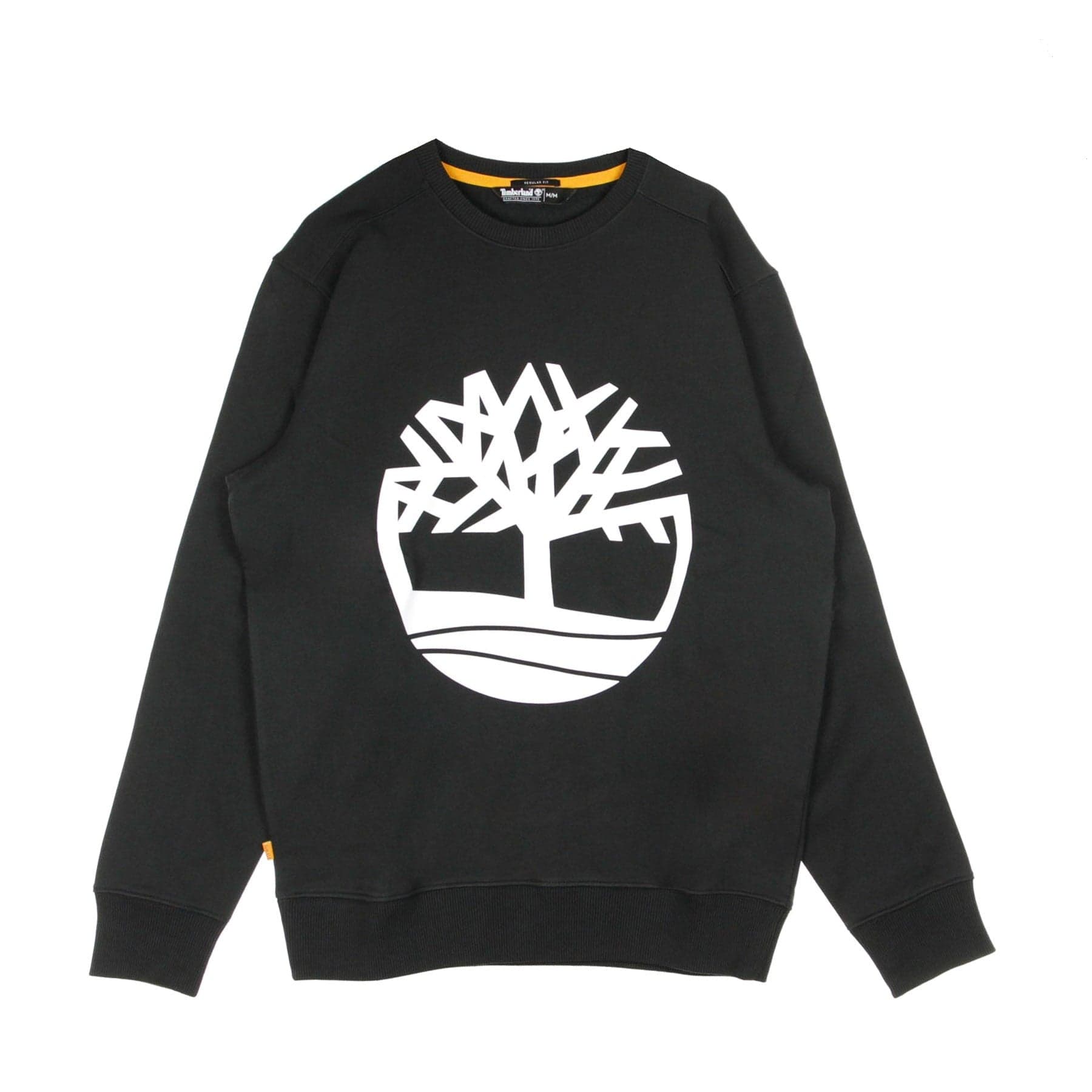 TIMBERLAND Felpa Girocollo Uomo Core Logo Crewneck Brushback Black/white da uomo