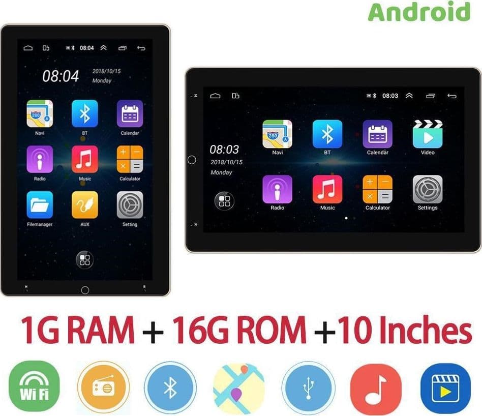 Autoradio Girevole Android 10" Radio Mp5 Player Bluetooth Wifi Gps Mirror Link Elettronica/Elettronica per veicoli/Elettronica per auto/Sistemi audio/Autoradio Trade Shop italia - Napoli, Commerciovirtuoso.it