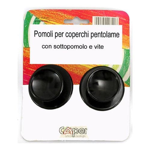 Pomoli per coperchi confezione 2 pz Caper Art PCP V2 Nero