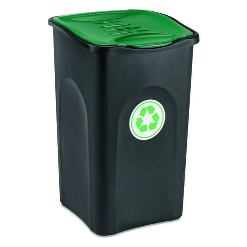 Pattumiera differenziata Stefanplast 70651 ECOGREEN Nero e Verde