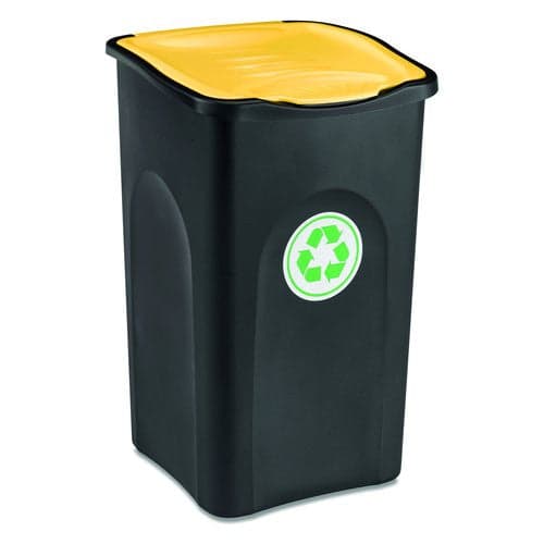 Pattumiera differenziata Stefanplast 70650 ECOGREEN Nero e Giallo