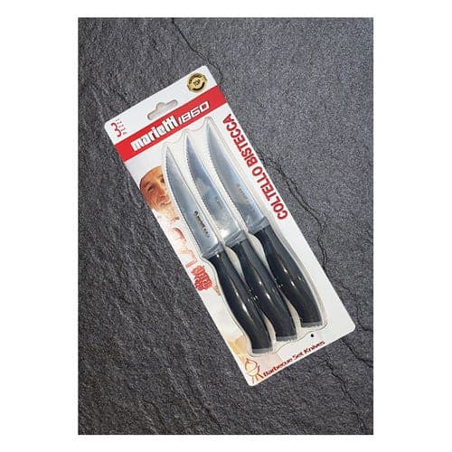 Set coltelli bistecca Marietti 1860 1225TPB03N LADY Lama dentata Nero