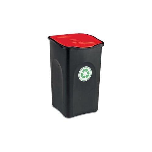 Pattumiera differenziata Stefanplast 70653 ECOGREEN Nero e Rosso