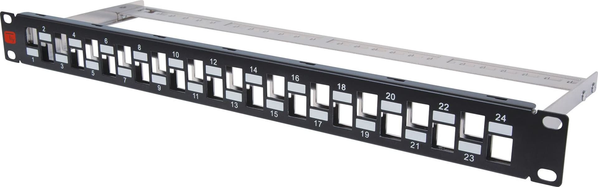 Pannello Patch Slim 1HE 24 Posti Keystone Senza Frutti Nero in Cavi Ethernet Scontolo.net - Potenza, commercioVirtuoso.it