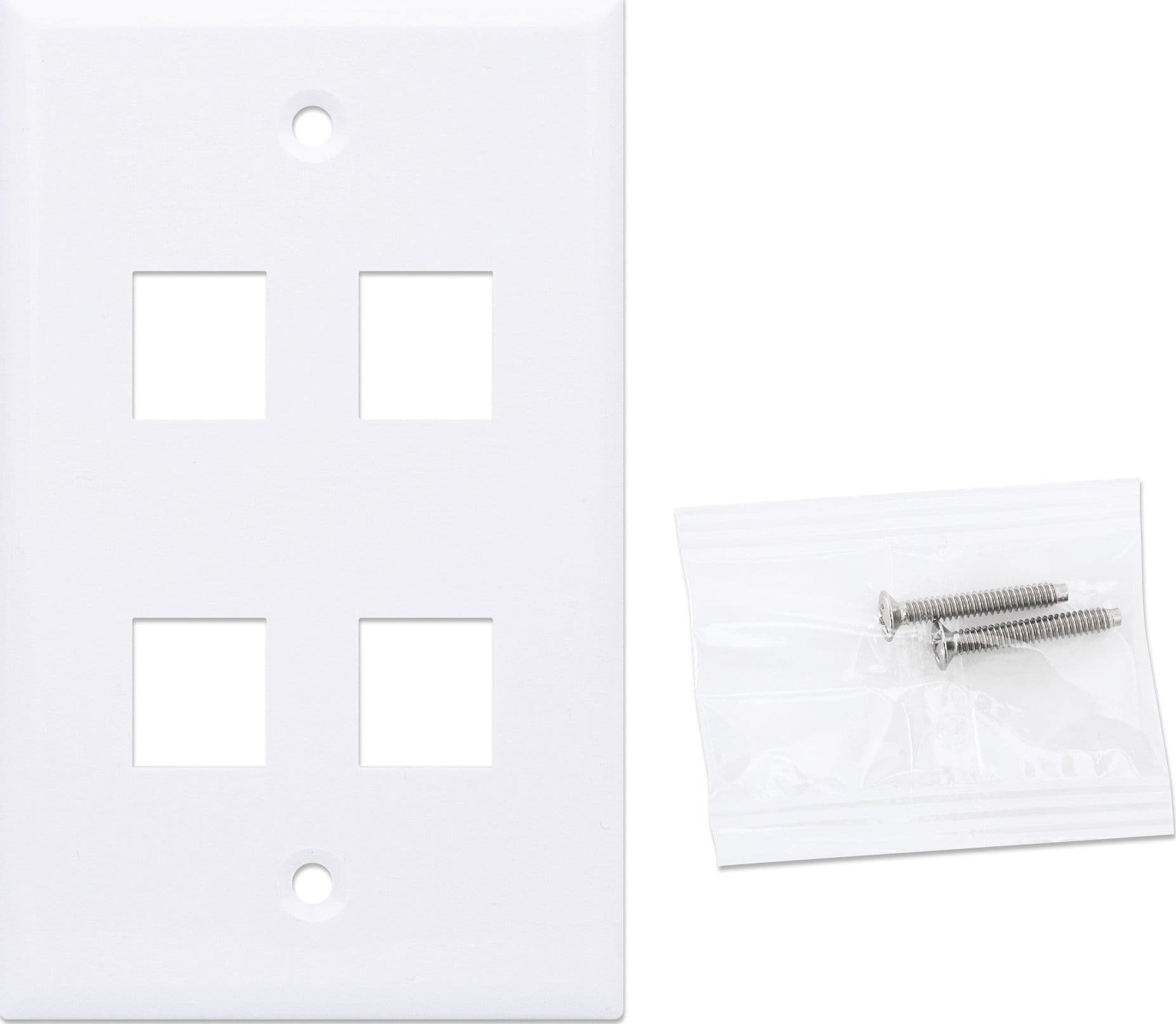 Placca Porta Frutti 4 Posti Mod.503 Bianco in Placche combinate interruttori e prese Scontolo.net - Potenza, commercioVirtuoso.it