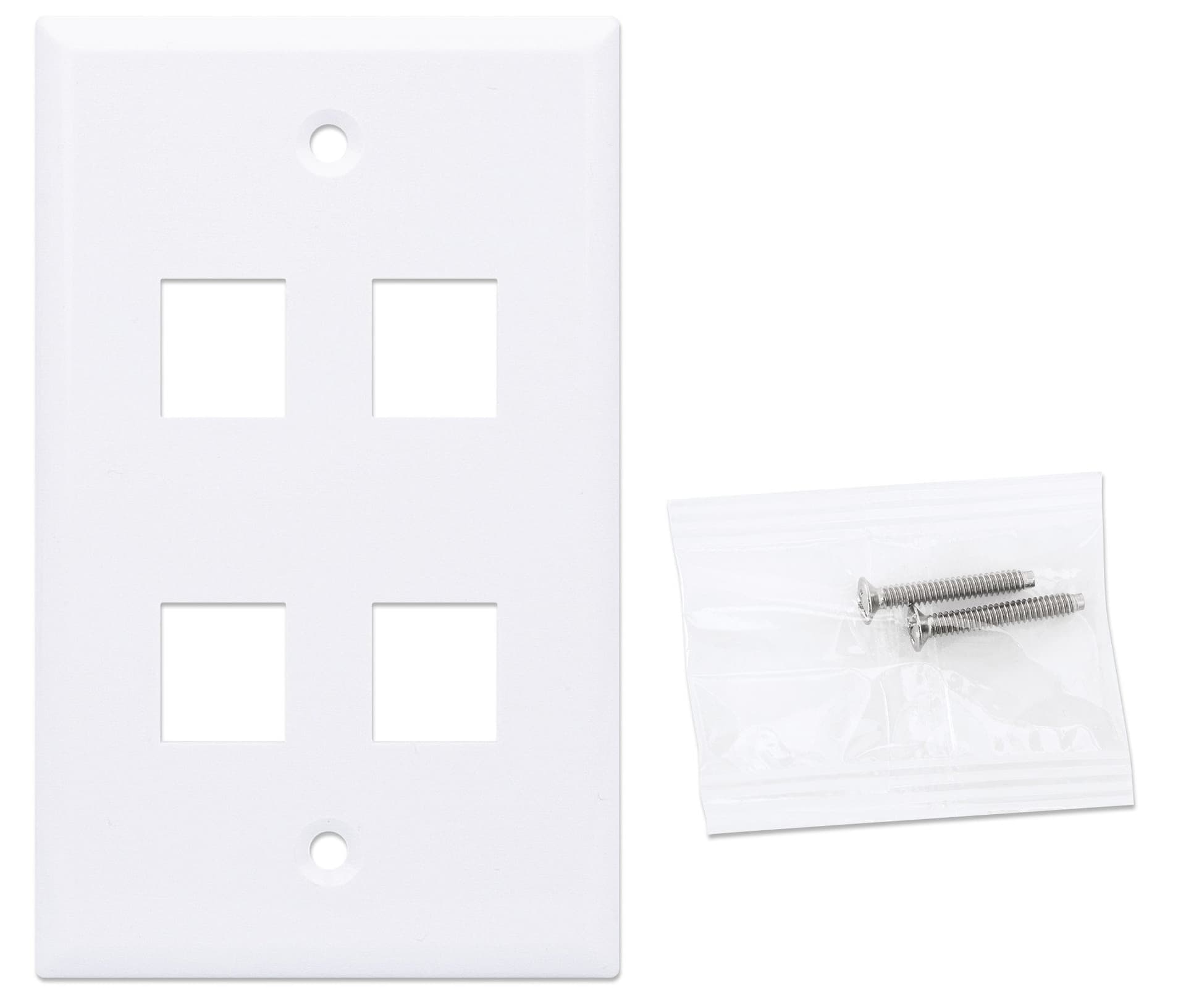 Placca Porta Frutti 4 Posti Mod.503 Bianco in Placche combinate interruttori e prese Scontolo.net - Potenza, commercioVirtuoso.it